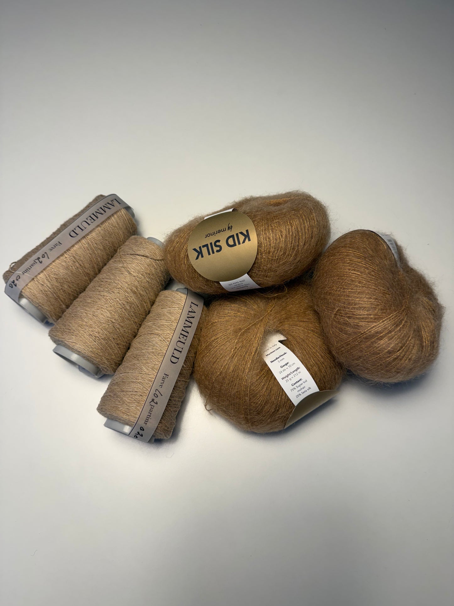 Strikkekit til Lara Blouse - farve Golden Sand