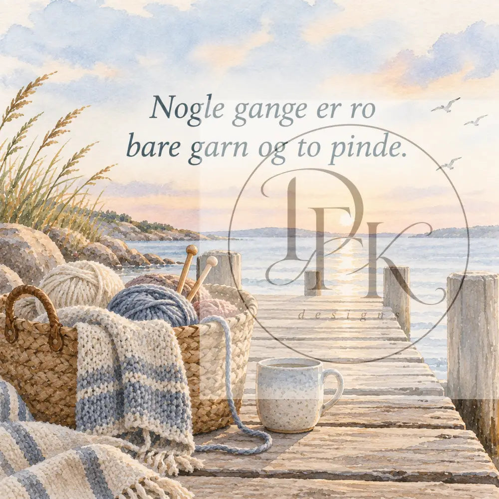 Ro serien - Strikkekort blank bagside - Nogle gange er ro bare garn og to pinde. - Strikkekort