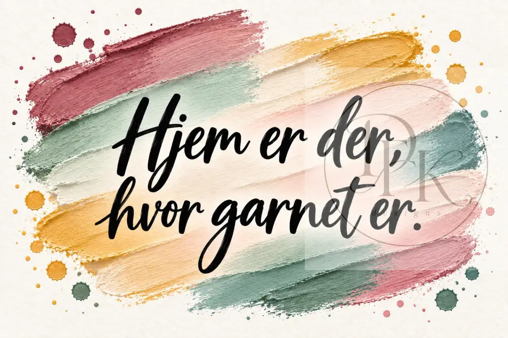 Strikkekort med danske citater - blank bagside - Strikkekort