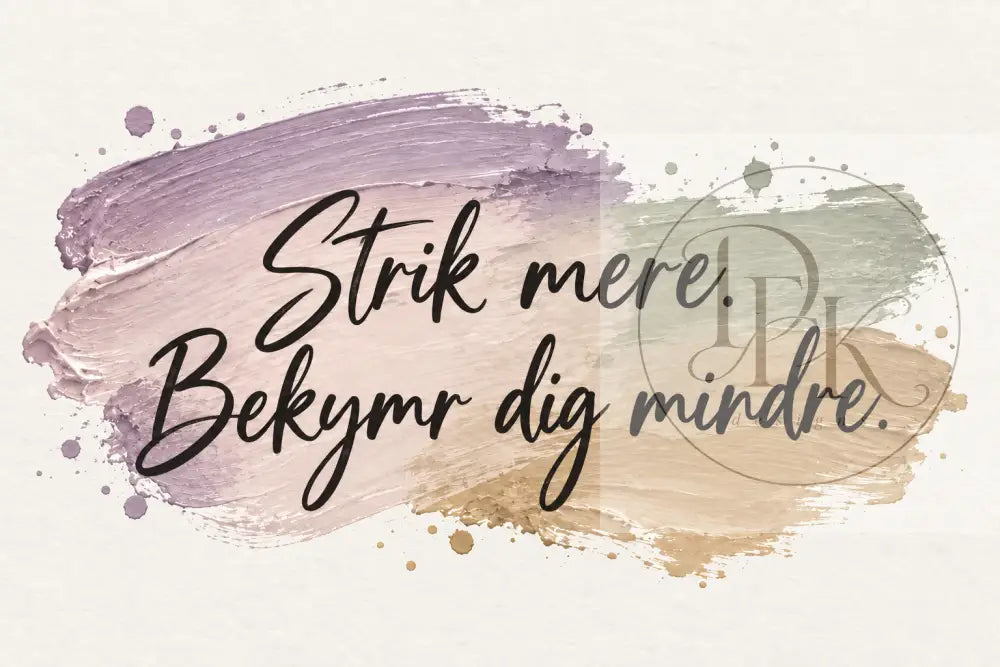 Strikkekort med danske citater - blank bagside - Strikkekort