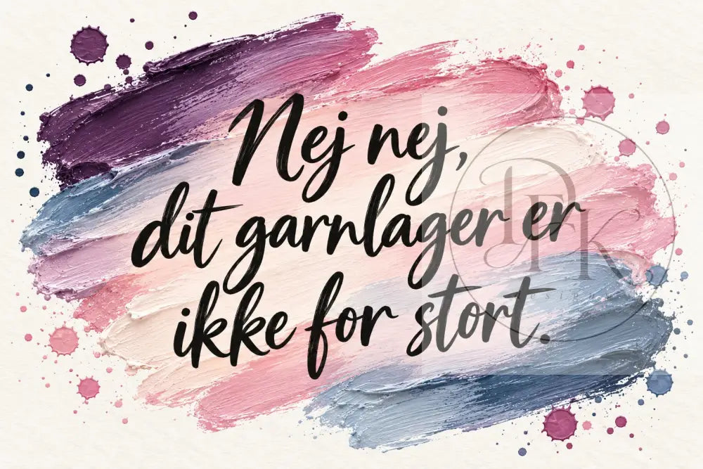 Strikkekort med danske citater - blank bagside - Strikkekort