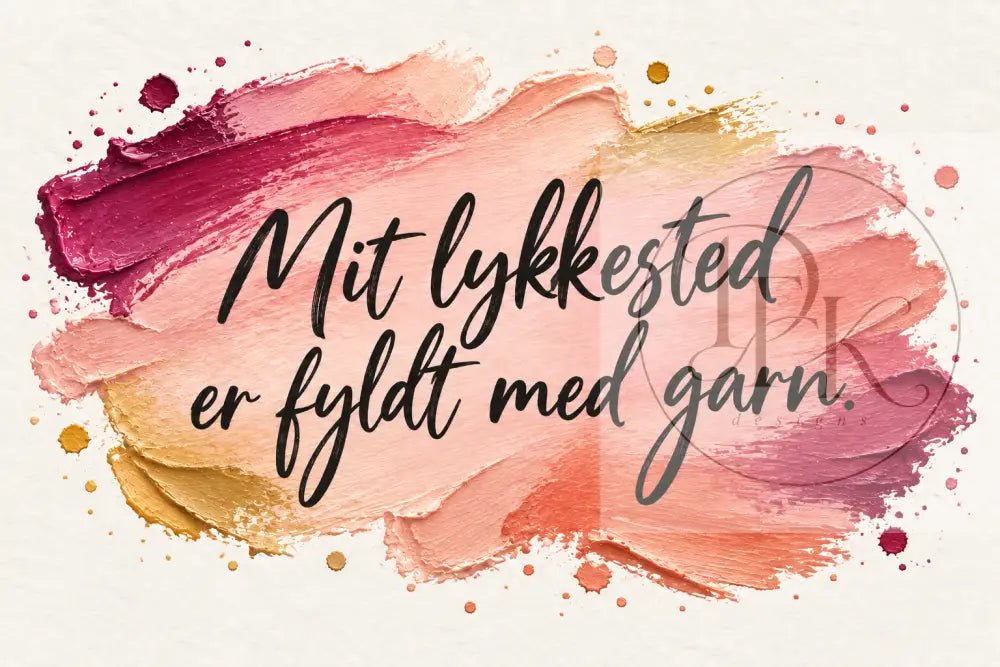 Strikkekort med danske citater - blank bagside - Strikkekort